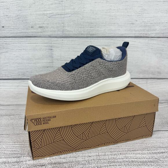 Woolloomooloo Unisex Eden Merino Wool Natural Denim Slip On Sneakers Size 9.5/10 - Picture 1 of 12